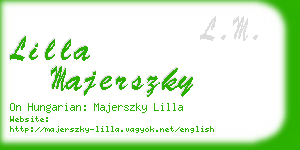 lilla majerszky business card